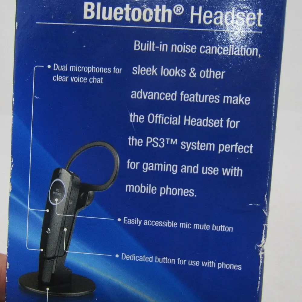 Official Sony PlayStation 3 PS3 Bluetooth Headset Charcoal Black